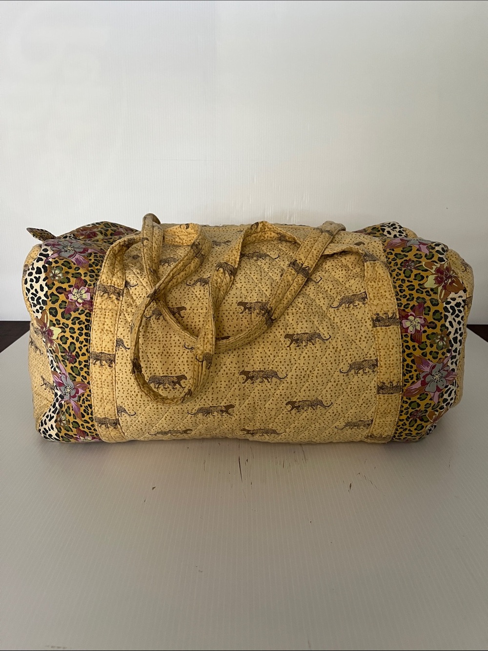 Vintage Quilted Duffle Bag